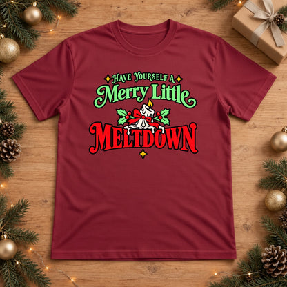 Merry Little Meltdown Christmas T-Shirt - Red