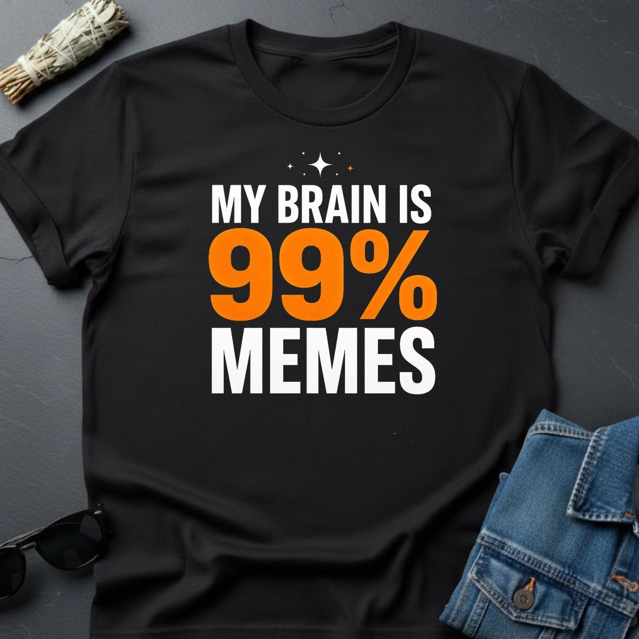 My Brain is 99% Memes Cosmic T-Shirt by Youniverses - Youniverses