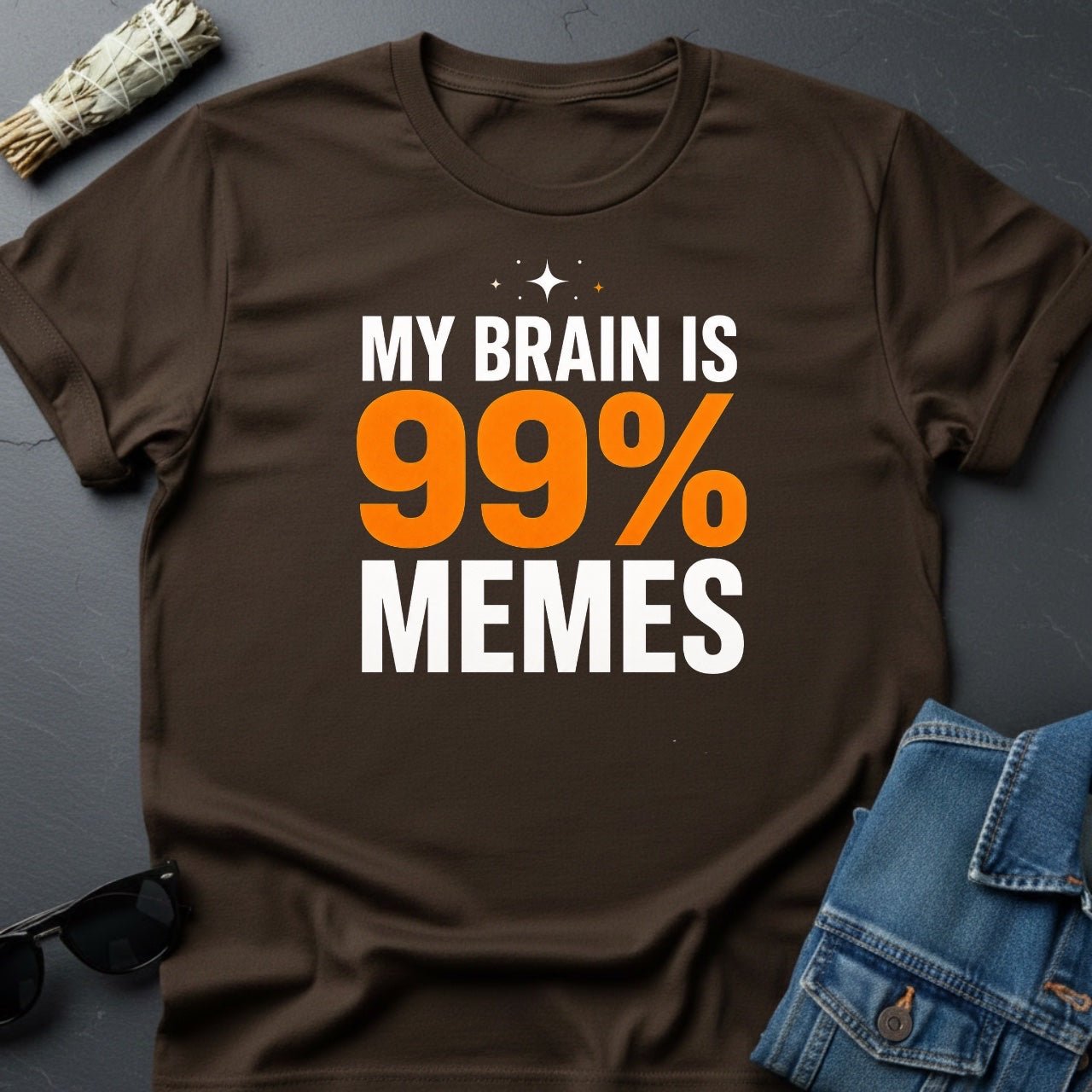 My Brain is 99% Memes Cosmic T-Shirt by Youniverses - Youniverses