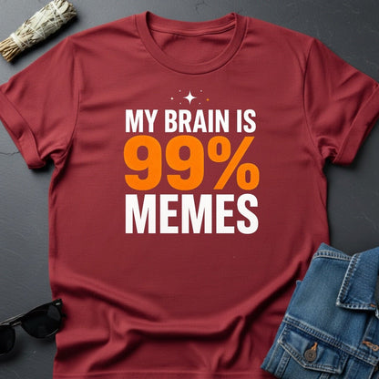 My Brain is 99% Memes Cosmic T-Shirt by Youniverses - Youniverses