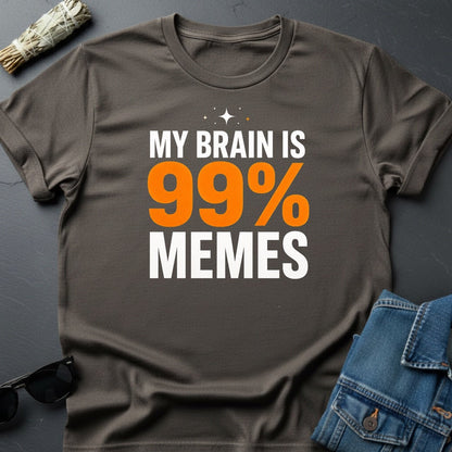 My Brain is 99% Memes Cosmic T-Shirt by Youniverses - Youniverses