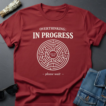 Overthinking In Progress Maze T-Shirt by Youniverses - Youniverses