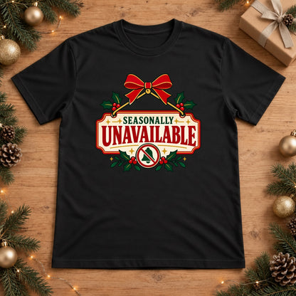Seasonally Unavailable Sign - Black