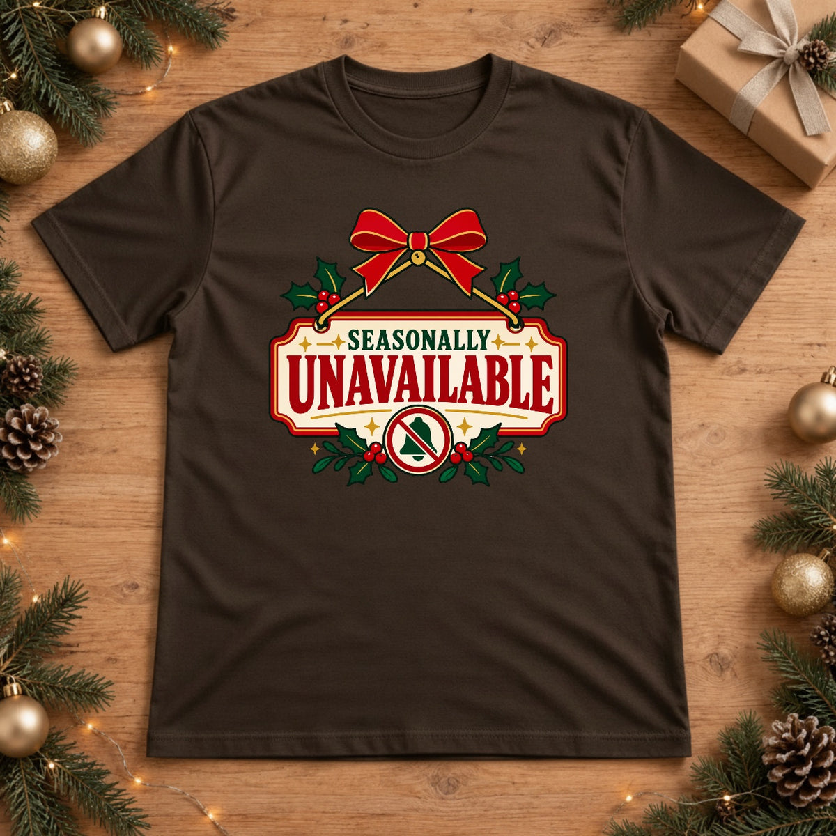Seasonally Unavailable Sign - Espresso