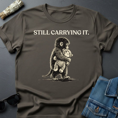 Still Carrying It – Punch Japanese Snow Monkey Graphic T-Shirt by Youniverses - Youniverses