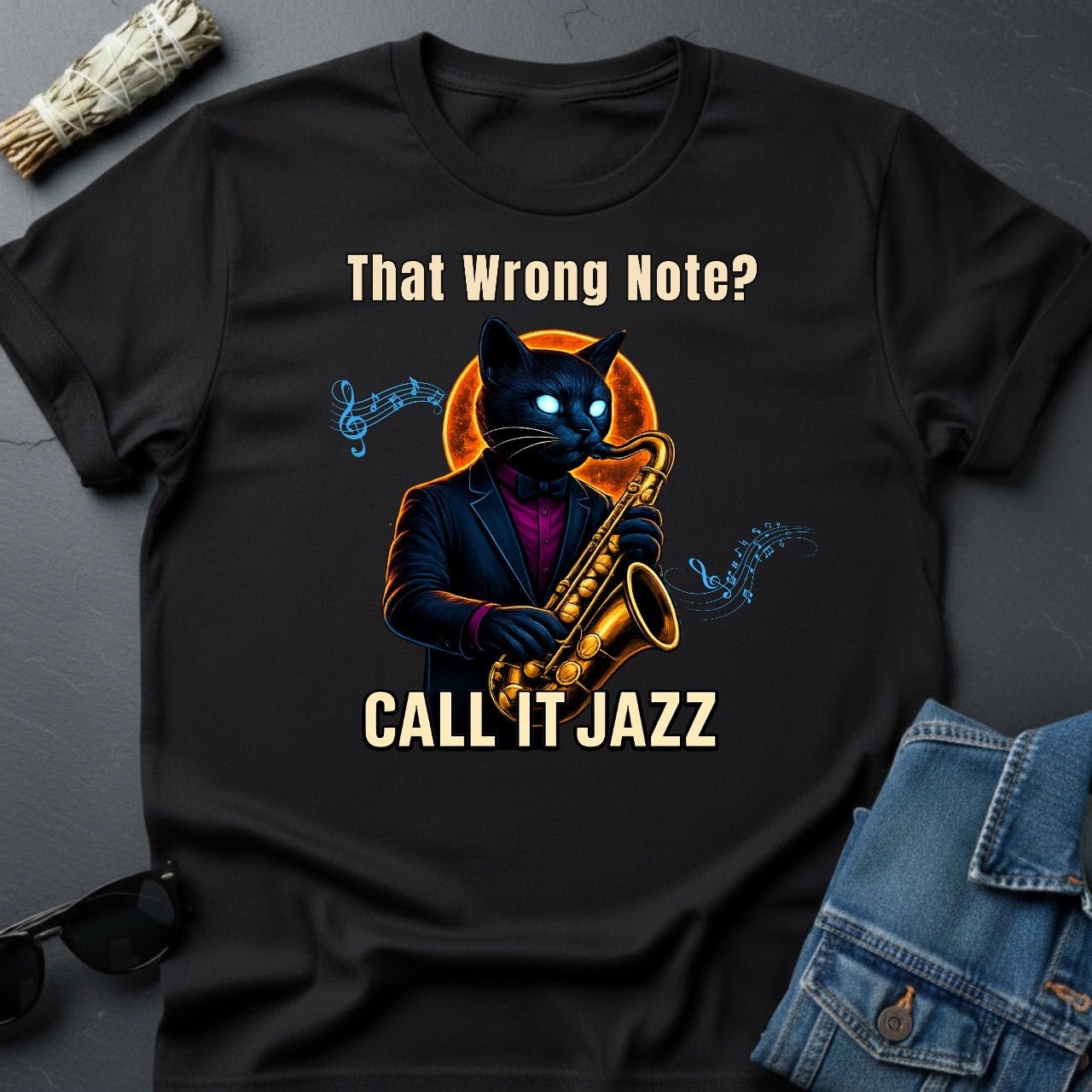That Wrong Note? Call It Jazz T-Shirt – Music Humor Tee | Youniverses - Youniverses