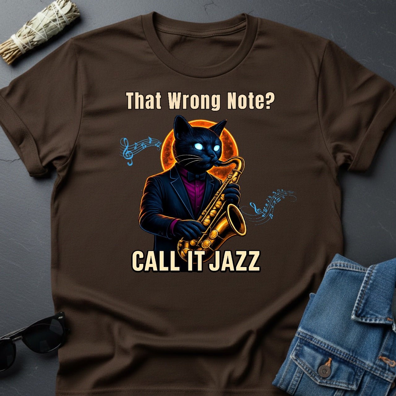 That Wrong Note? Call It Jazz T-Shirt – Music Humor Tee | Youniverses - Youniverses
