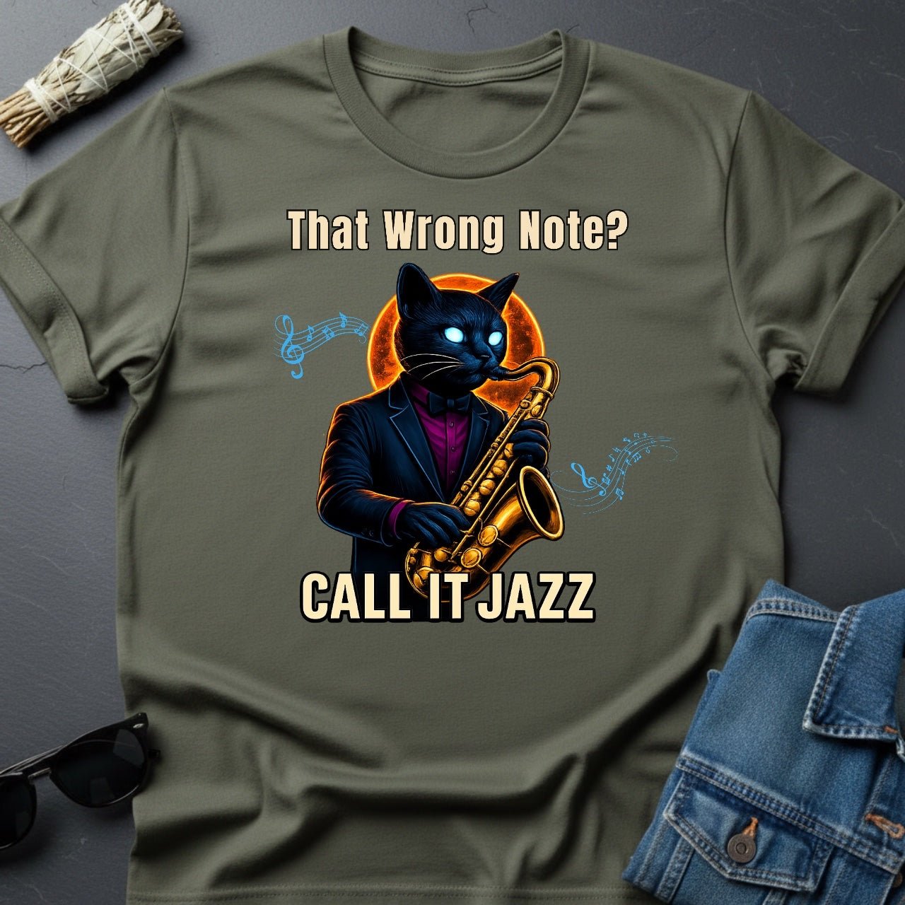 That Wrong Note? Call It Jazz T-Shirt – Music Humor Tee | Youniverses - Youniverses