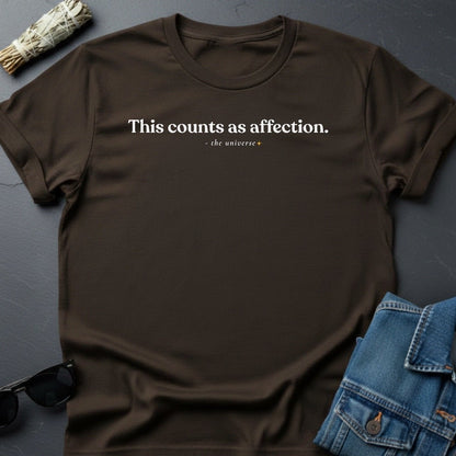 This Counts as Affection. – Minimalist Sarcastic T-Shirt | Youniverses - Youniverses