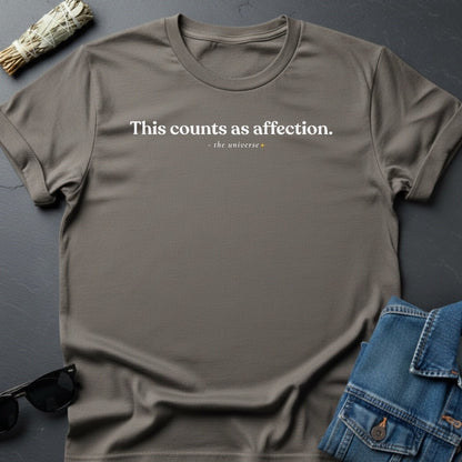 This Counts as Affection. – Minimalist Sarcastic T-Shirt | Youniverses - Youniverses