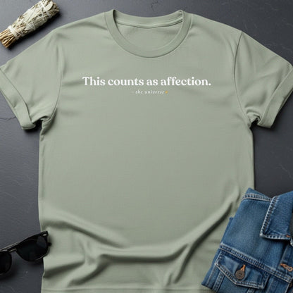This Counts as Affection. – Minimalist Sarcastic T-Shirt | Youniverses - Youniverses